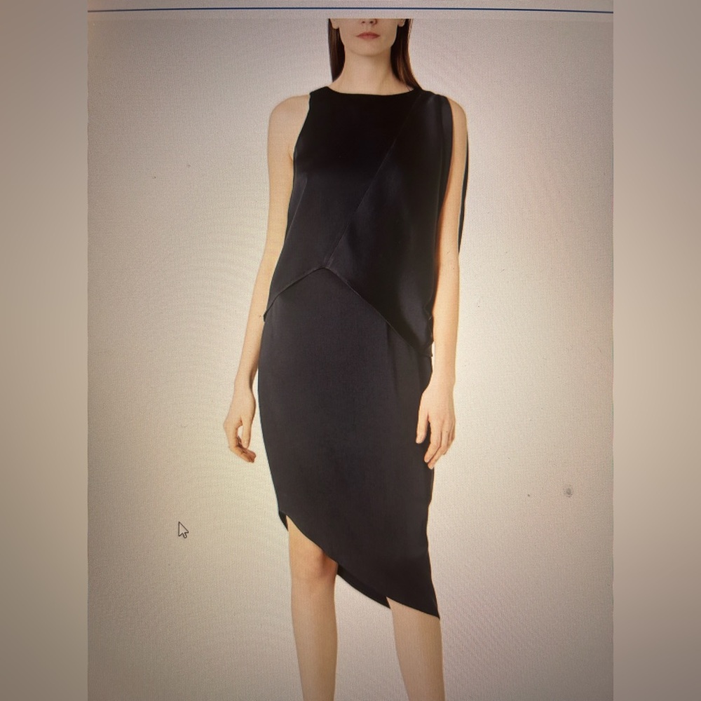 Halston Heritage Elegant Black Asymmetrical Dress
